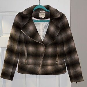 Kate spade Women's Brown Plaid Jacket